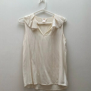 JOE FRESH  - Ruffle Collar Silk Blouse